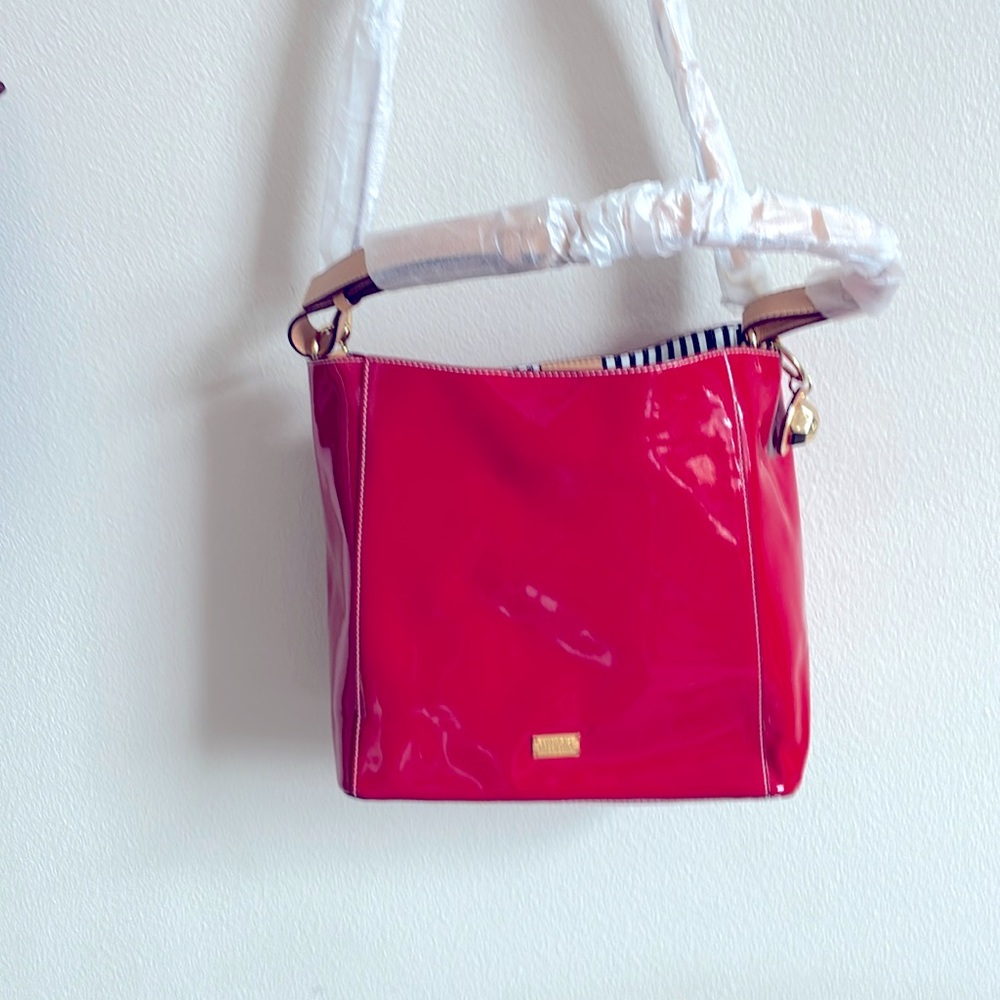 Frances Valentine Red Patent Leather Crossbody Bag. This bag is brand new!